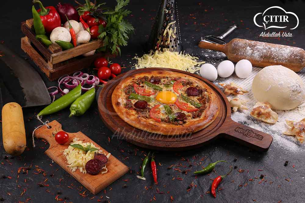 Sebzeli (Vejeteryan) Pizza Erzurum Çıtır Lahmacun / Pide / Kebap